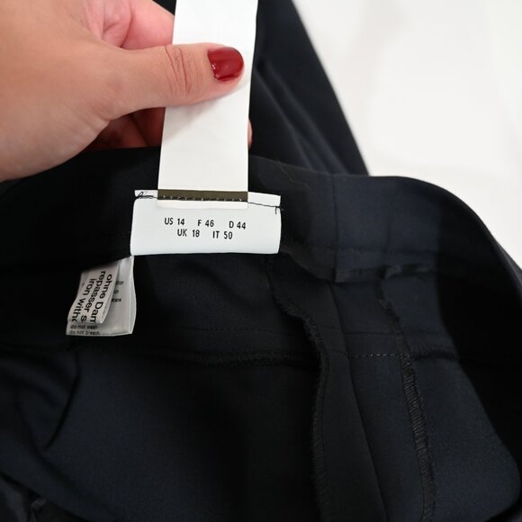 Akris Punto Size 14 Navy Franca Mid-Rise Cropped Pants - Picture 10 of 11